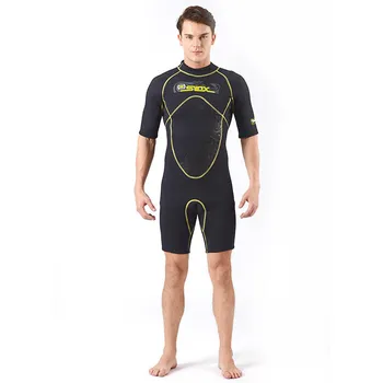 Scuba Dykning passer til mænd er 3mm neopren et stykke våddragt Sol-bevis for snorkling, surfing, sejlads korte ærmer pearfishing badetøj