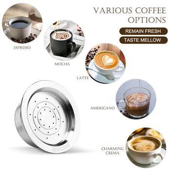 Rustfrit Stål Kan Genbruges Kaffe Kapsler, Genanvendelige Og Kapsel Kop Filter Kompatibel
