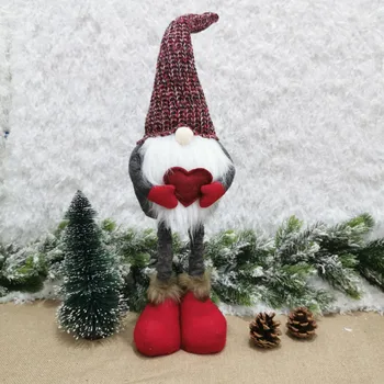 Jul Dukker Xmas Tree Decor Nye År Ornament Rensdyr Snemand Santa Claus Stående Dukke Dekoration Glædelig Jul 1