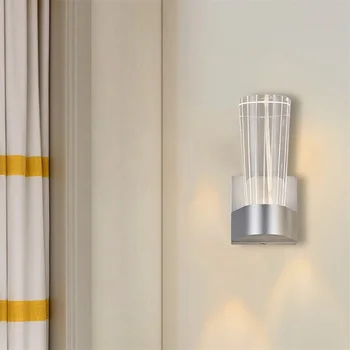 WPD Crystal væglamper LED i Sølv Aluminium Indendørs Væg Sconce Nye Design Til Hjemmet Foyer Soveværelse, Stue, Kontor Hotel