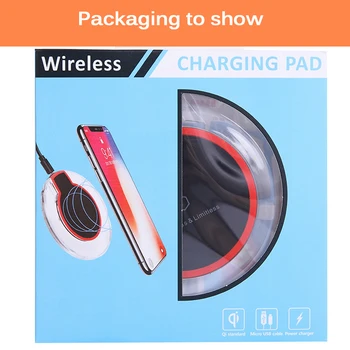 Qi Trådløse Oplader, Hurtig Trådløs Opladning Pad Crystal Base Wirless Oplader til IPhone 11 Pro X Xiaomi Mi 10 til Samsung S20