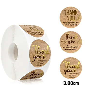 Tak For din Støtte til Min Lille Virksomhed Klistermærker 500 Etiketter Pr Rulle Gave Indpakning Dekoration selvklæbende Labe L
