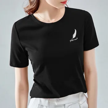 Kvinde tøj tshirt kvinder grafiske t-shirts tshirt Microfiber Spandex Kort Klædes Solid