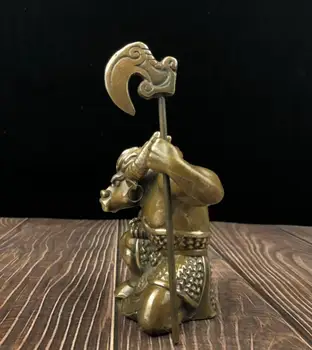 Kina archaize messing Kvæg Demon king håndværk statue