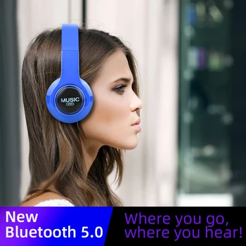 KF01 Ægte Trådløse Aktive Noise Cancelling Hovedtelefoner til PC/Mobiltelefoner/TV-Ear Bluetooth-5.0 Headset Hovedtelefoner med RGB-Lys