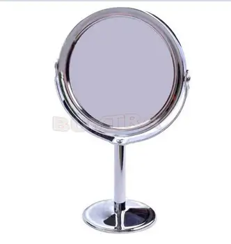 8cm Kvinder Ladies Home Office Bruge Make Up Spejle, Rustfrit Stål Holder Kosmetiske Badeværelse Dobbelt-Sidet Bruser, Makeup-Spejl Dia