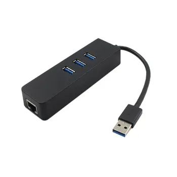USB 3.0 Hub Gigabit Ethernet Lan RJ45 Netværk Adapter Hub med 3 Porte USB til RJ45 Eksterne Netværk Splitter Kabel til Mac PC