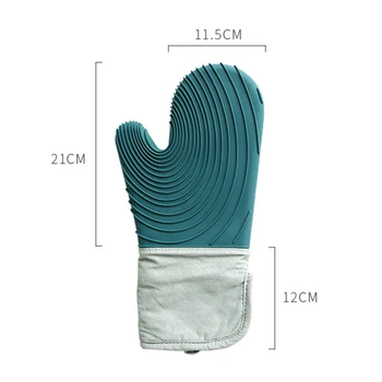 Silikone Varme-resistente GRILL Handske, Mikrobølgeovn Anti-slip Vante Hjem Rengøring af Værktøj til Køkkenet Madlavning Grill Dropship