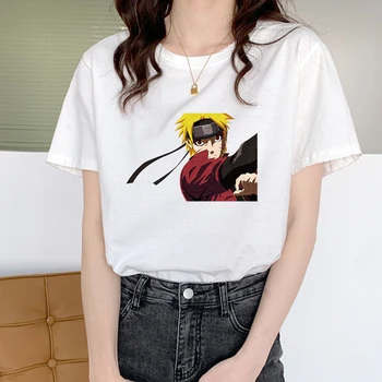 Uchiha Madara Voksne Kvindelige T-Shirts, Kunst Tendens Bomuld Tøj til Kvinder Hvid O-Hals Efteråret Base Top til nytår
