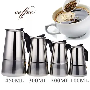 Moka Og Pot Espresso Latte Kaffemaskine Komfur Og italienske Pot Og Kaffefaciliteter Espresso Latte Moka Potten Espresso Maskine H0W7