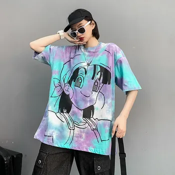 Harajuku kvinder T-shirt Harajuku stil koreanske tops tees tshirt o-hals fashion punk kvindelige Sommeren nye 2020-tie-dye tøj