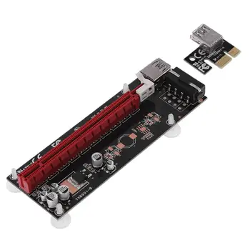 USB3.0 Extender Riser Card 4Pin Cabl BTC Miner Kontor PCI-E Express 1x til 16x Edb-udstyr for Bitcoin Miner Minedrift
