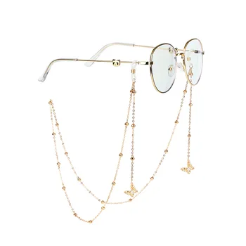 Kvinder, der er Non-slip Briller Kæde Mode Læsning-Brillerne Holder Metaller Beaded Charme Solbriller Forestilling Holder til Rem Smykker