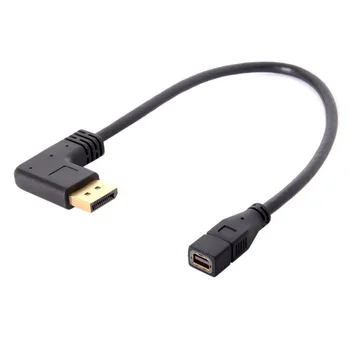 Op & Ned, og Venstre & Højre 90 Graders Vinklet Thunderbolt-Mini-DisplayPort hun Til DP Male kabel Til MacBook Overflade pro3 pro2