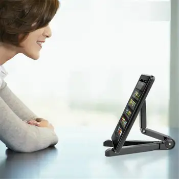 Universal Sammenklappelig Telefonen, Tablet Stand Holder Justerbar Desktop Mount Stå Stativ, Bord, Skrivebord Støtte til IPhone IPad Mini Luft