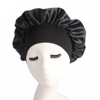 2020 Nyligt Kvinders Satin Solid Sovende Hat Nats Søvn Cap hårpleje Bonnet Godnatdrink Til Kvinder, Mænd Unisex Cap bonnet