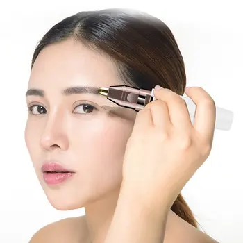 To-i-en-Lille-skala Elektrisk Barbering Øjenbryn Trimmer Vask Praktisk Facial Shaver Mini Depilator