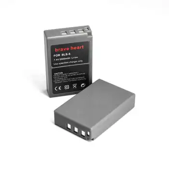 2stk BLS-5 BLS5 BLS50 Batteri + LCD-USB-Oplader til Olympus PEN E-PL2,E-PL5,E-PL6,E-PL7,E-PM2,E-M10,E-M10 II,Stylus1