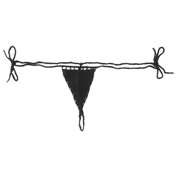 Kvinder Sexy Thongs Mini Trusser Micro Hæklet Bikini Trusser Bunden g-streng Undertøj Solbadning Strikket G-string T-back Badetøj