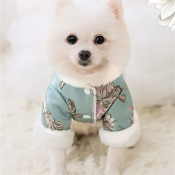 Nytår Hund Tøj Kinesisk Spring Festival Hund Coat Tang Passer Kat Bølle Hvalp Lille Hund Kostume Outfit Pet Beklædning Dropship