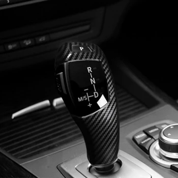 1pc Dekorative Dække ABS Carbon Fiber Gear Shift Knappen Dække Trim Til BMW E60 E70 E71 5-Serie X5 X6