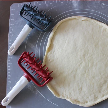 Med Pigge Grid Cutter Hulning, Restaurant, Bageri Håndholdte ABS Pizza Needle Roller Kage Brød Bagning Af DIY Hjem Køkken