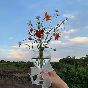Kreative Hjerte Form blomstervaser Hydroponiske Planter Vase, klart Glas Vaser Blomst Arrangement Terrarium til Hjemmet Indretning