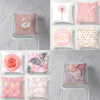 45*45cm Hjem Forsyninger Dekorative Pudebetræk pudebetræk Pink Pillowslip Pude Dække Hjem Tekstilvarer Knus Pudebetræk