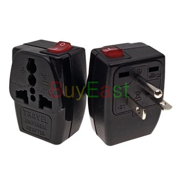 (Pakke 3) 2 I 1 - Univeral til OS Nema 6-20P Elektriske Plug Adapter AC100~10A 250V Med On/Off Vigtigste LED Skifte
