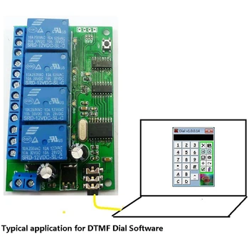 AD22B04 4 CH DTMF MT8870 Lyd Dekoder Smart Home Relæ Controller Stemme Telefonen