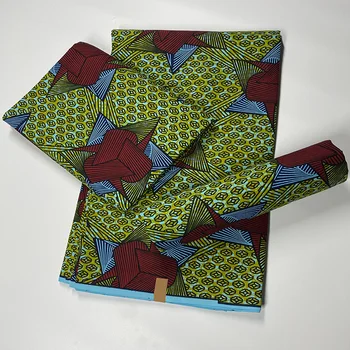 Nye Rigtige Voks Tissu Ankara Stof Afrikanske Voks Print Pagne Lændeklæde For Afrikanske Iført 6 M Høj Kvalitet Bomuld