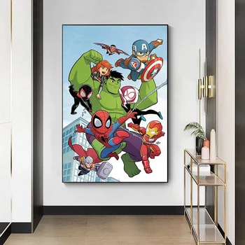 Superhelt Marvel Avengers Comics Superhelt Himlen Væg Kunst, Lærred, Maling, Plakater og Prints Væg Kunst Billedet Cuadros Home Decor