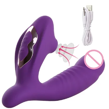 Vagina Sugende Vibrator 10 Hastigheder Silikone Oral Sex Legetøj VibratorsWomen USB-Kvindelige Klitoris Stimulator Masturbator G Spot
