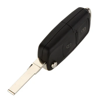 Udskiftning af 2-Knappen Keyless Entry Fjernbetjening Flip Folde Bil Key Fob Shell Sag og Button Pad Kompatibel med VW Volkswagen Golf