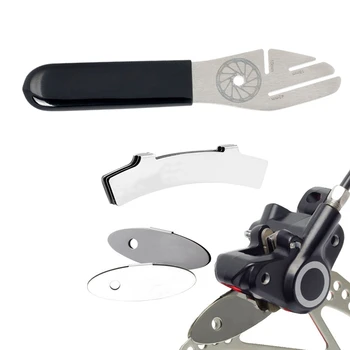 Cykel skivebremse Korrektion Skruenøgle Bremse Rotoren Tilpasning Afrette Værktøj med Disc Bremseklodser Værktøj til MTB Cykel