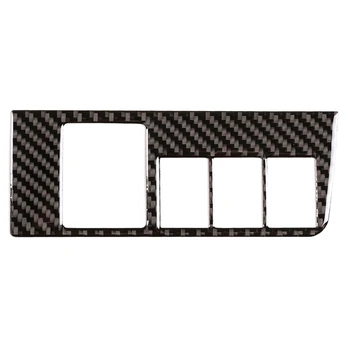 Carbon Fiber ABS Side Rear View Mirror Knappen for Justering Trim Panel Cover til Toyota RAV4-2019 Bil Stylings