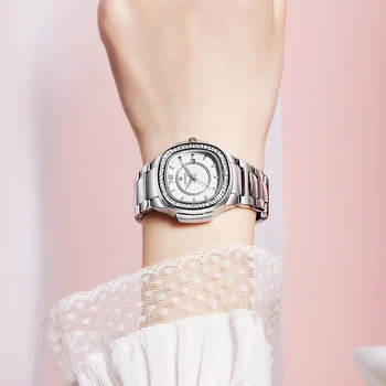 WWOOR Nye 2021 Top Mærke Kvinder Watch Sølv Mode Kausale Pladsen Kvarts Luksus Diamanter Kjole Vandtæt Armbåndsur Reloj Mujer