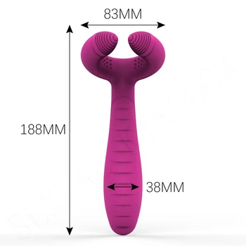 Tre Motor Klip Brystvorte Vibrator-G-spot Stimulator Dildo Kvindelige Onani Skeden Anal Massageapparat Voksen Sex Legetøj til Kvinde Mand
