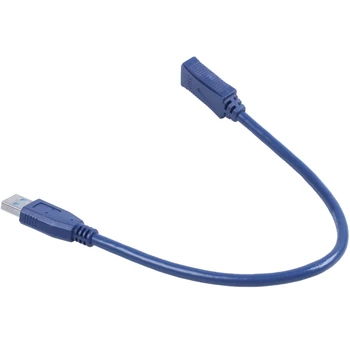 Blå USB 3.0 mand til Mand F/M Type A-stik udvidelse kabel-30cm