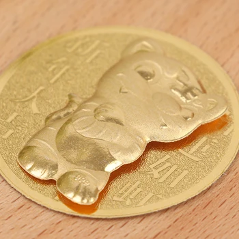 1pc 2022 Nye År Guld Mønt Tolv Okse Tiger Erindringsmønter Samling Gave Dekorative Mønter Samling Dekoration