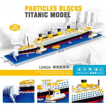 2338pcs Cruise Skib Titanic Model Diamond byggesten DIY Store Skib Samlet byggesten Børns Legetøj Gave Uden Boks
