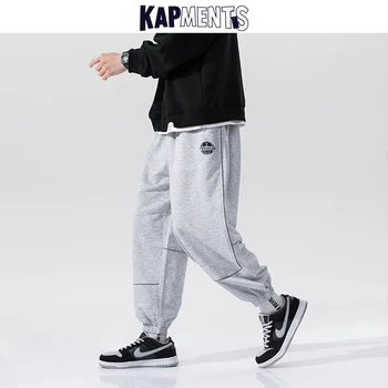 KAPMENTS Mænd Designer Harajuku Streetwear Sweatpants 2021 Herre koreansk Mode Vintage Kausale Joggere Mand Sved Hip Hop Bukser 5XL