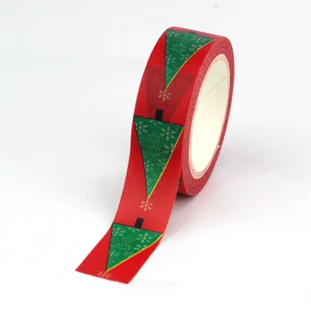 NYE 10stk/masse Udsmykning juletræ med snefnug Washi Bånd DIY Scrapbooking Klistermærker Selvklæbende Tape Kawaii Papeleria
