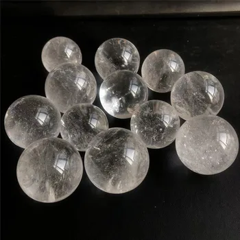 Naturlige hvidt klar Krystal Kugle Bolde Reiki Healing Prøve Naturlige Sten og Mineraler