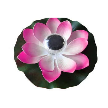 Flydende Lotus Solenergi Nat Lys LED Energibesparende Blomst Lampe Til Swimmingpool i Haven, Dam-Fontænen Dekoration Solaire Exterieur
