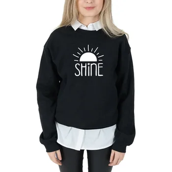 Shine sweatshirts solen grafisk kvinder mode Hipster Kristne dåb religion unisex grafisk kirke pullovere drop shipping top