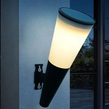 Varm, Farverig LED Udendørs væglampe er Vandtæt Lommelygte Sol Lampe til Haven Dekoration Balkon Trappe Street Solar Belysning