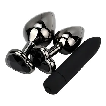3 Stk/sæt Anal Baghave toy Dildo Voksen sex legetøj INGEN vibrator butt plug silikone til Kvinder Jeweled Mini Hoppe Æg Træner H4