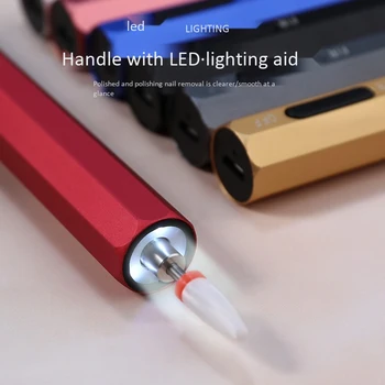 Mini Electric Negle Bore Maskine Sat Pen Manicure Søm Fil Kunst Elektriske Bore Kit med Keramiske spiralbor