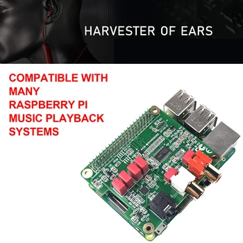 Udvidelseskort Mini Hat Holdbar Lyd PCM5122 Musik Afspiller 32Bit 384KHZ lydkort Modul HiFi DAC 3B